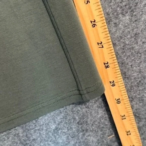 SPANX AirEssentials Wide Leg Cropped Pants Spruce Green 1X Casual Boho‎ Comfy